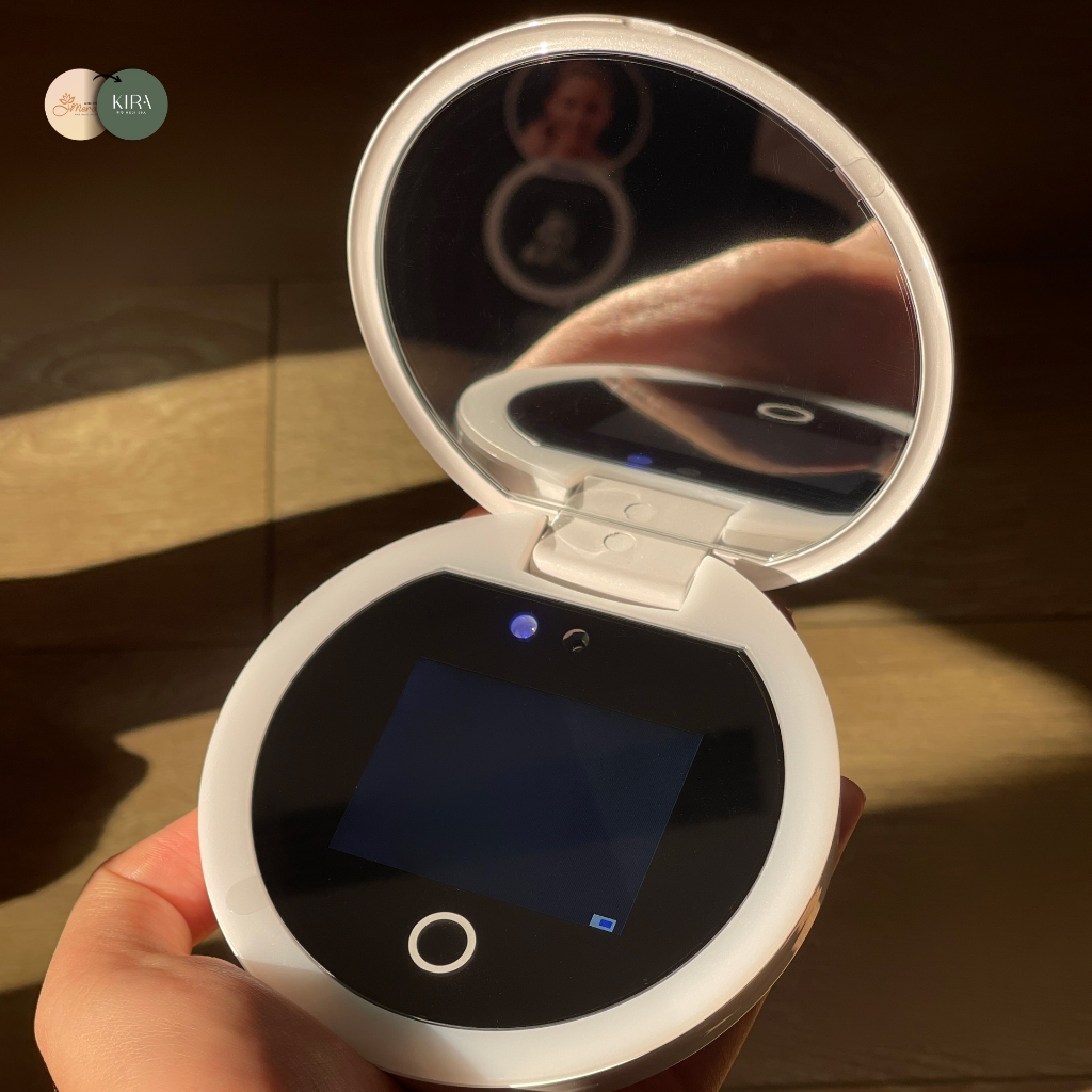 Gương cầm tay có camera UV Kira công nghệ FENCHILIN soi kem chống nắng (TẶNG KÈM THẺ ĐO UV)