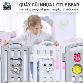 [Rẻ nhất + Tặng thảm] Bộ quây cũi nhựa Little Bear Tặng THẢM + BÓNG, bộ quây cũi nhựa cho bé an toàn