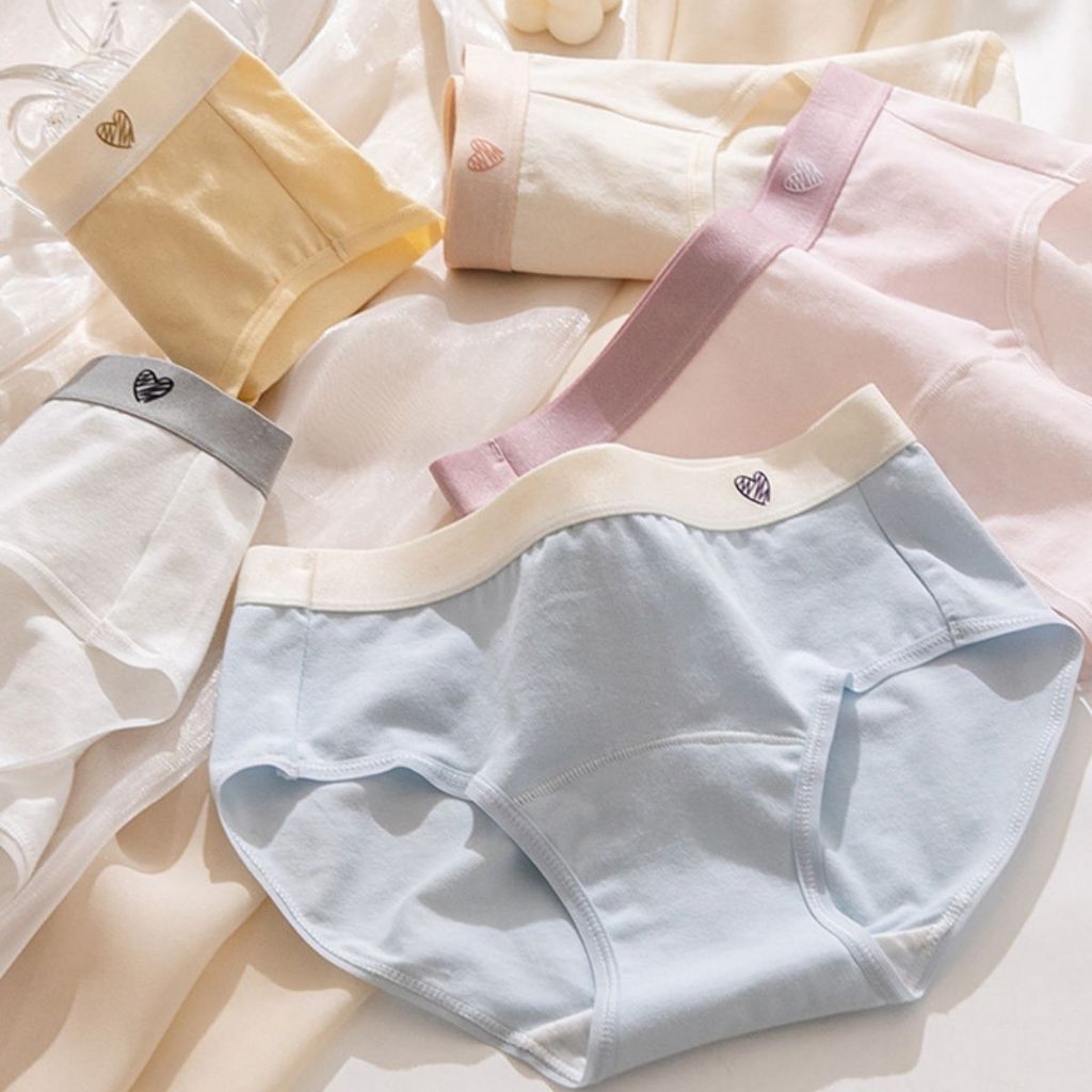 Quần lót nữ cotton cao cấp - Quần chip nữ cạp vừa đáy may hai lớp rộng dài kháng khuẩn LANIXA L183
