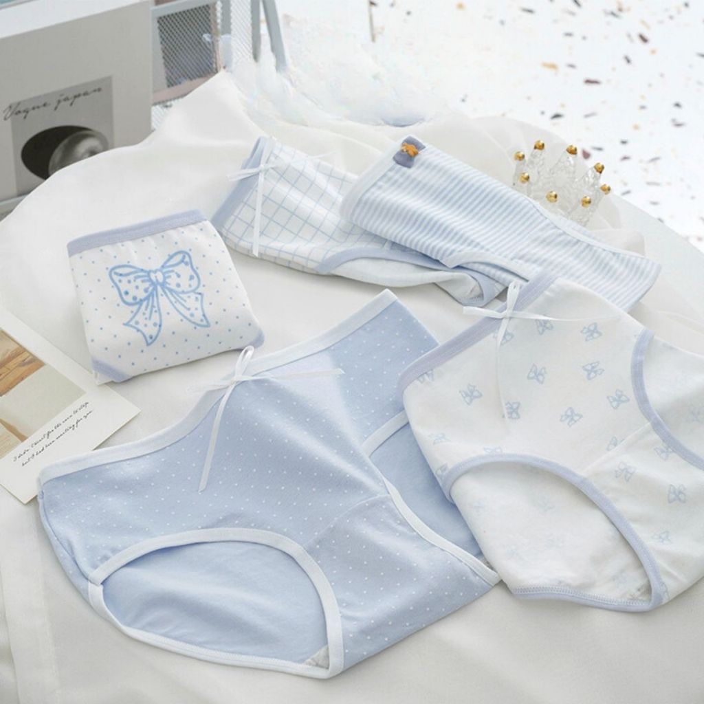 Quần lót thun cotton nữ hoạ tiết dễ thương cạp vừa tôn dáng đáy may hai lớp kháng khuẩn LANIXA L8030