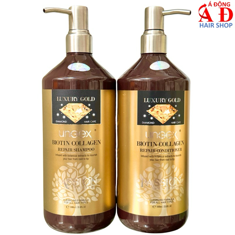 Combo 5 Set Dầu gội xả Passion Luxury Ungex Biotin Collagen phục hồi mềm mượt giảm gãy rụng, hương nước hoa