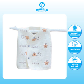 Áo gile chần bông cho bé sơ sinh xuất Hàn Himom