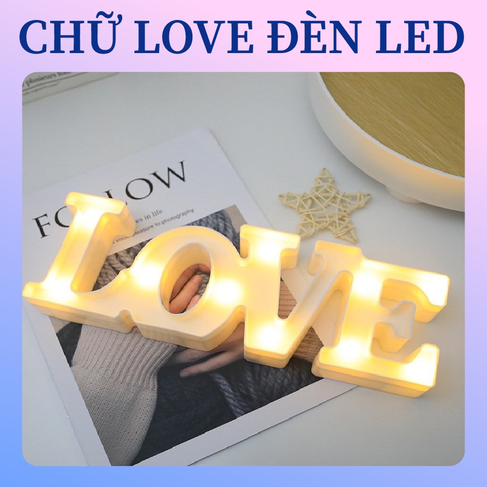 Chữ Cái Chữ LOVE Đèn Led BOOMPARTY Chữ Led Cao 10CM Trang Trí Sự Kiện ...