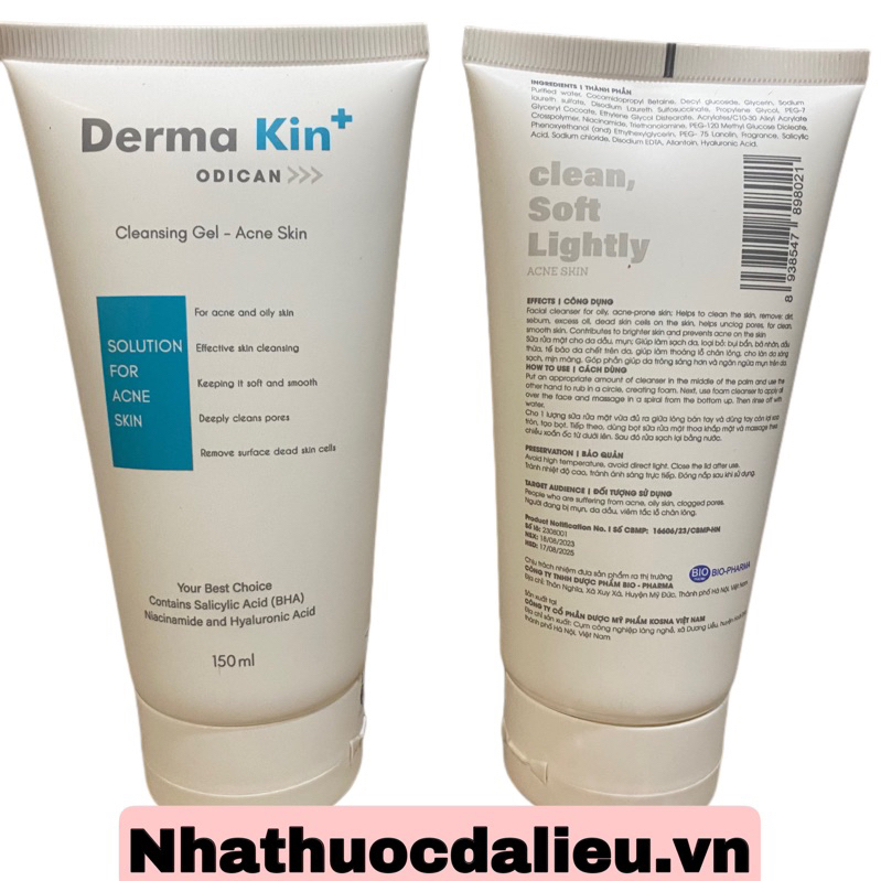 SỮA RỬA MẶT Derma Kin+ 150ml dành cho da dầu mụn | Shopee Việt Nam
