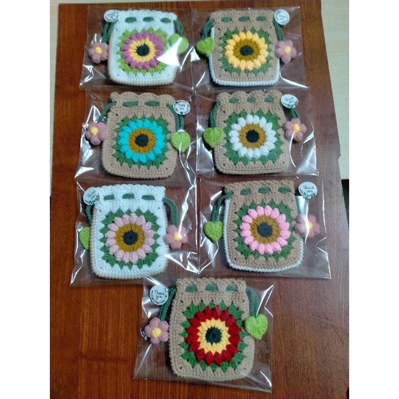 Túi dây rút mini hình hoa bằng len | Shopee Việt Nam