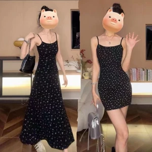 Đầm váy thun 2 dây ôm body dáng dài/dáng ngắn midi tôn dáng hàng QCCC co giãn mát mịn MT33 SP173