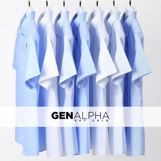 Áo sơ mi nam ngắn tay GEN ALPHA ,chất vải lụa Thái cotton mềm mịn thoáng mát thỏa mái GEN456