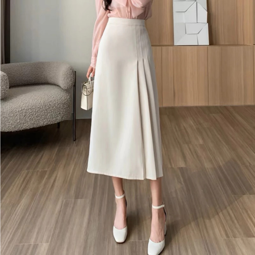 Chân Váy Chữ A Dài 70cm Xếp Ly_SHOPNGOCTRANG19_Thời Trang Công Sở 2024_CV125NT