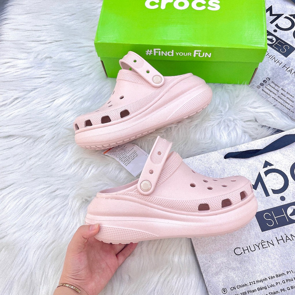 [CHÍNH HÃNG] - Giày CLOG UNISEX CROCS CRUSH CLASSIC - QUARTZ *ĐẾ CAO ...