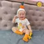 - Set bộ bodysuit CAM QUÝT tặng kèm mũ và tất Cam, cho bé sơ sinh, bé trai bé gái cover Hàn Quốc