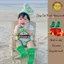 Bộ bodysuit cover Bia lon kèm mũ, tặng kèm tất xanh chống trượt cho bé trai, bé gái, sơ sinh chất vải đẹp