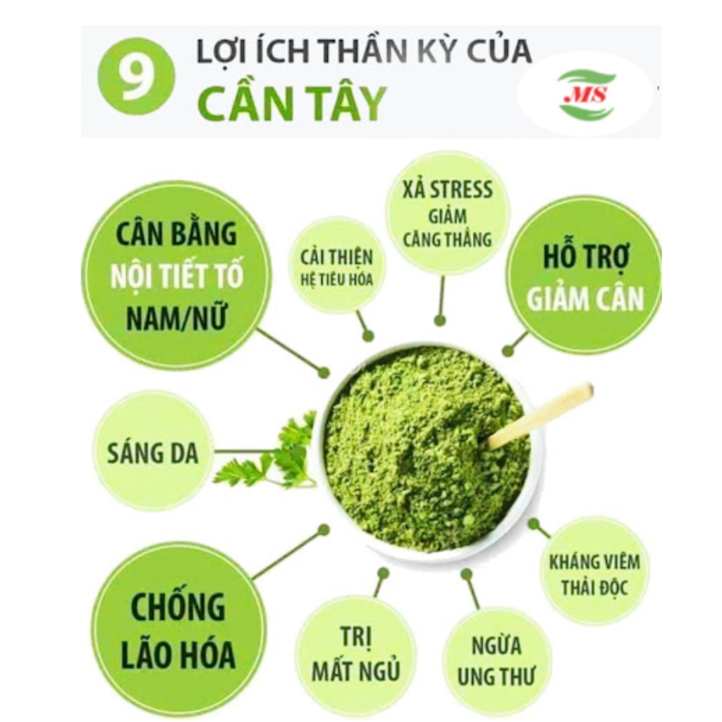 Bột cần tây organic sấy lạnh siêu mịn MS 200g (Bột pha uống giúp đẹp da, detox, giảm cân )