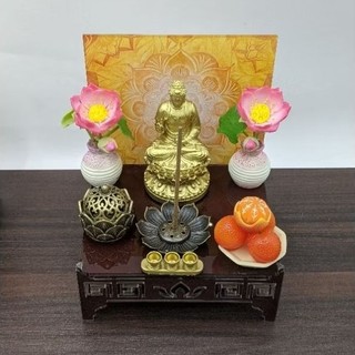 Bàn thờ mini mica in 3D - Tượng Mẹ quan âm - phật ADi Đa