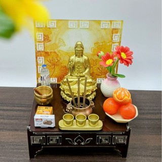 Bàn thờ mini mica in 3D - Tượng Mẹ quan âm - phật ADi Đa