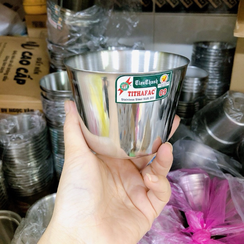 Combo 5 Ly  làm đá inox tem xanh Tithafac