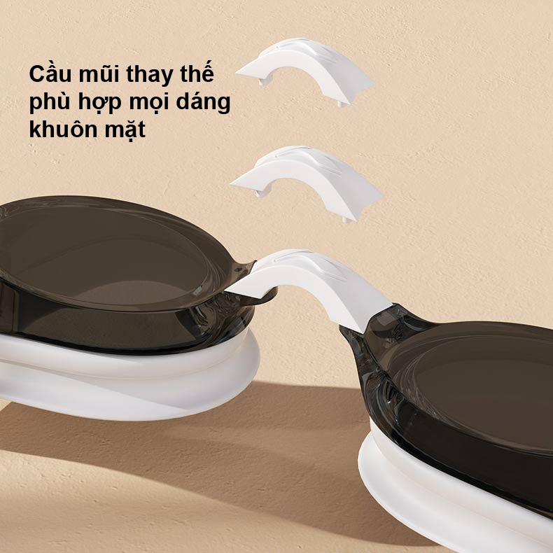 Kính Bơi Cận Thị LI-NING Độ Nét Cao Tặng Kèm Nút Tai