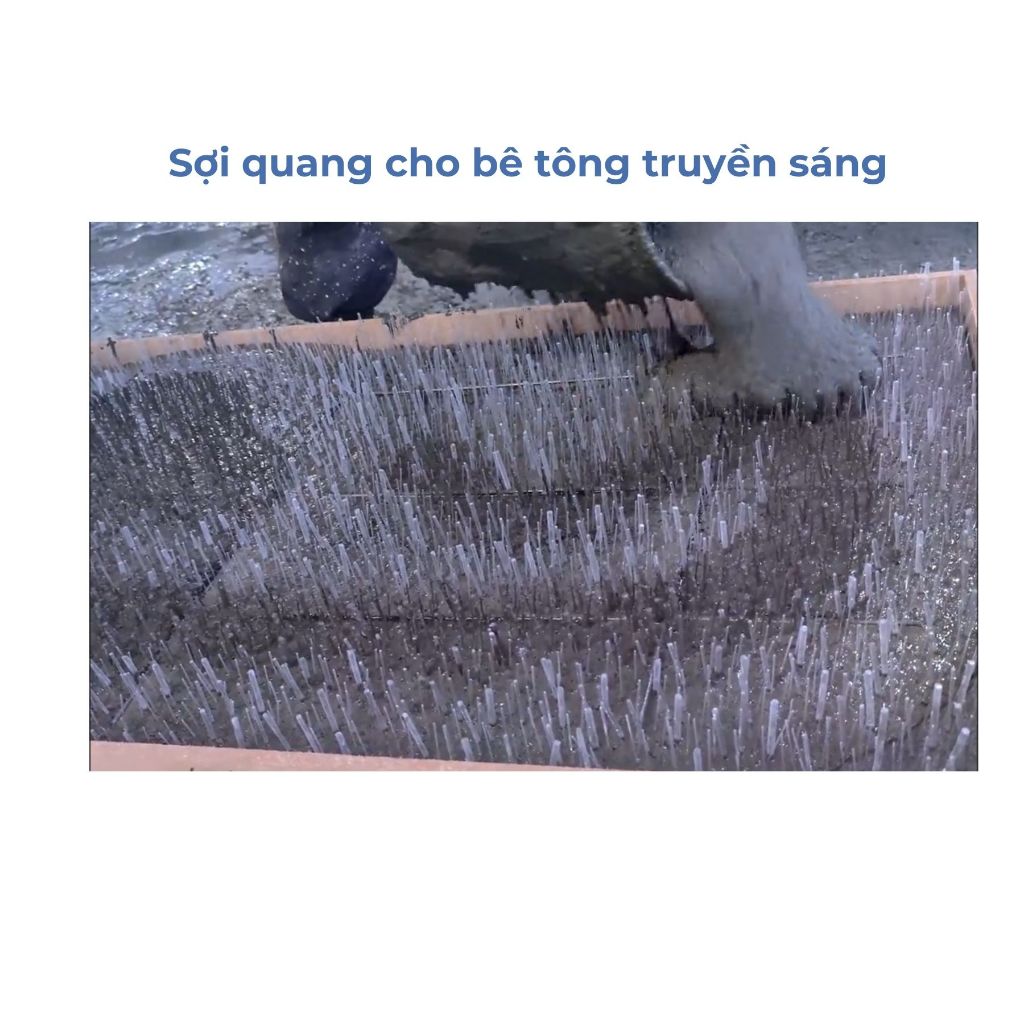 500 gam sợi quang dùng để làm bê tông truyền sáng