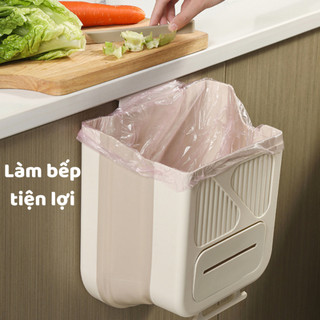 Thùng rác treo tủ bếp gấp gọn thông minh ECO dung tích 10L có ngăn đựng túi rác tiện lợi