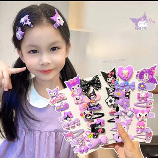Hoạt Hình kẹp tóc  Tím Kuromi Tóc Bộ Kết Hợp Cô Gái Ngọt Ngào Dễ Thương Đen Kuromi 🌸 tuyển sỉ🌸