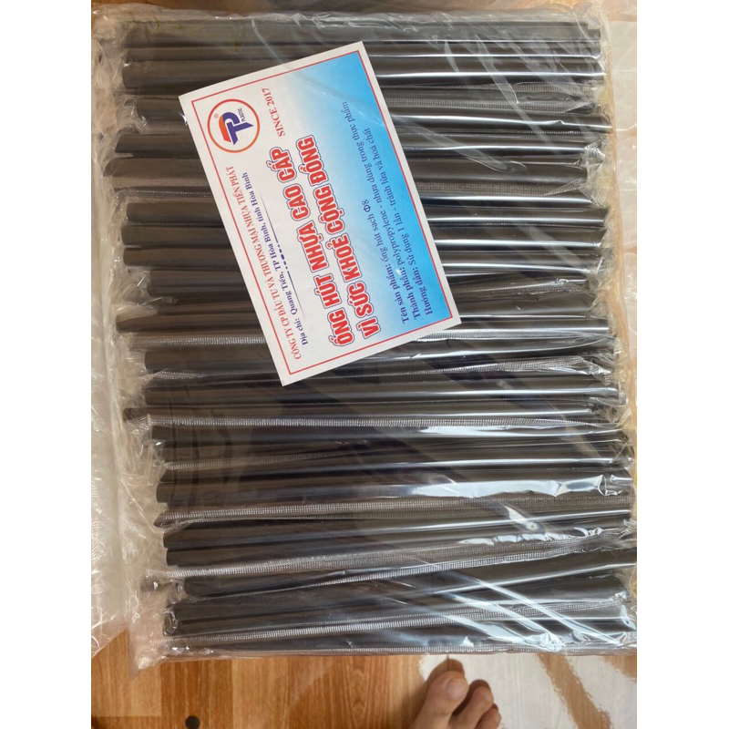 Bịch Ống Hút nhựa phi 6-8-12 bọc màng BOPP dùng một lần