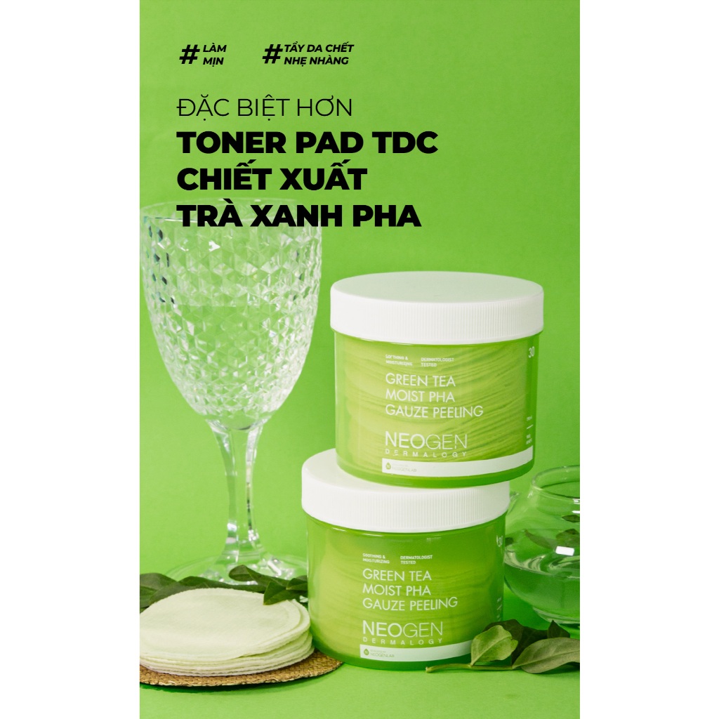 Ảnh Toner Pad Tẩy Da Chết Dưỡng Ẩm Da, Se Khít Lỗ Chân Lông Neogen Dermalogy 4