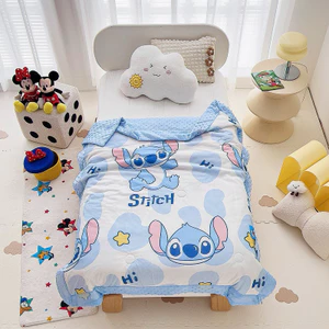 Chăn lụa cho bé Moon Decor, Chăn băng lạnh trẻ em Disney cao cấp mềm mát mùa hè kích thước 1m1-1m5
