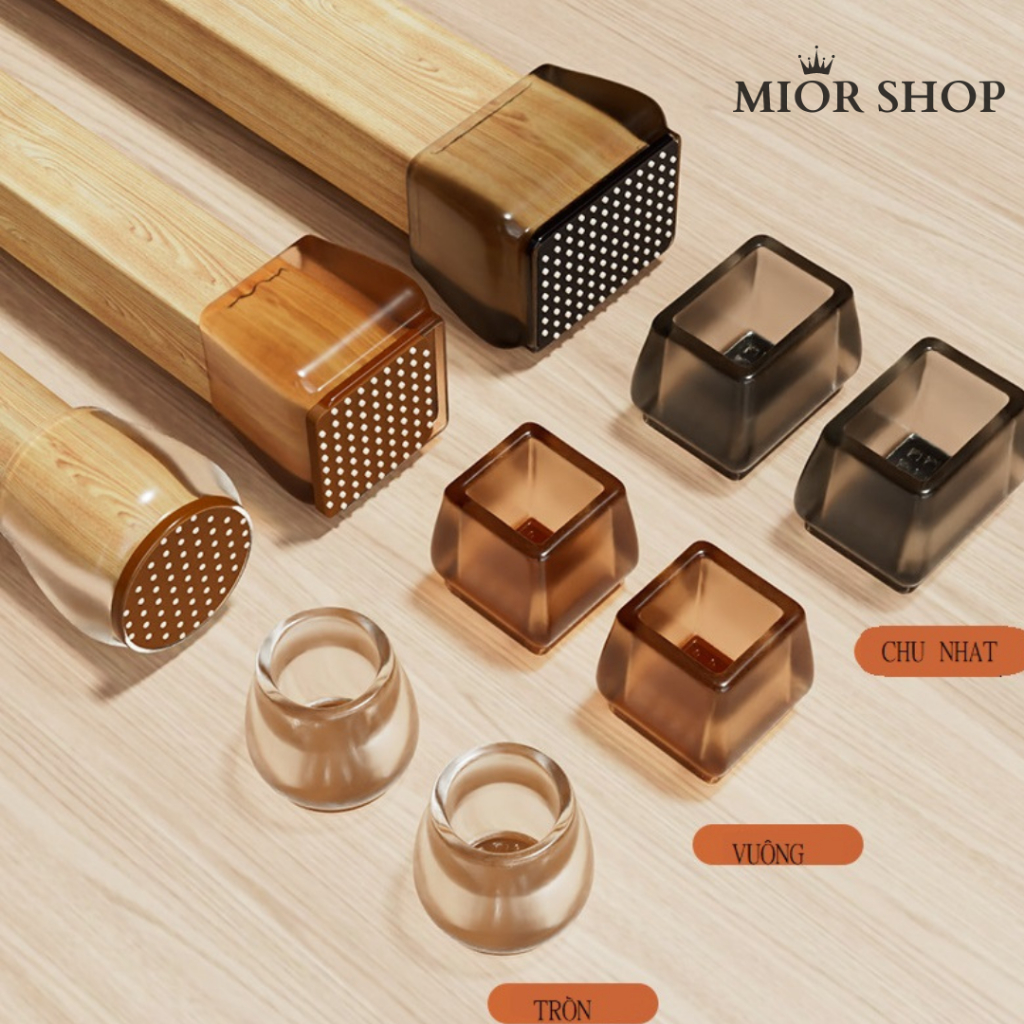 (Có Đệm Chân) Bọc Chân Bàn Bọc Chân Ghế TPR bảo vệ chân ghế – Chống Xước Sàn nhà, Chống Ồn loại tốt giảm tiếng ồn