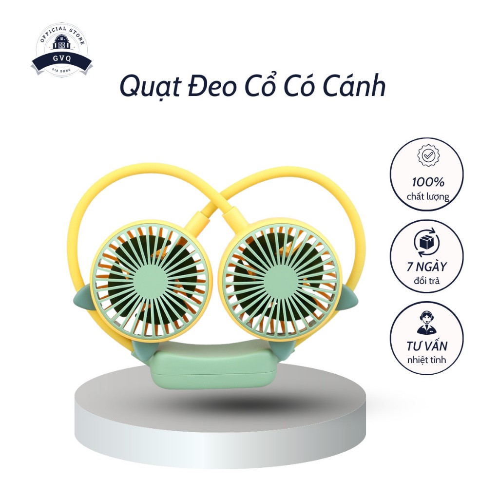 Quạt Đeo Cổ Hình Tai Mèo Xoay 360 Độ Sạc Điện Tiện Lợi Có Thể Gấp Gọn ...