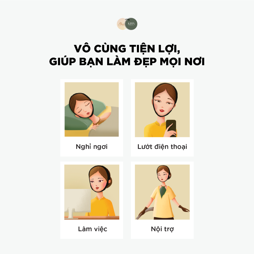 Đai Nâng cơ mặt Kira Vlift Kogao - Hỗ trợ thon gọn mặt tại nhà từ Nhật Bản