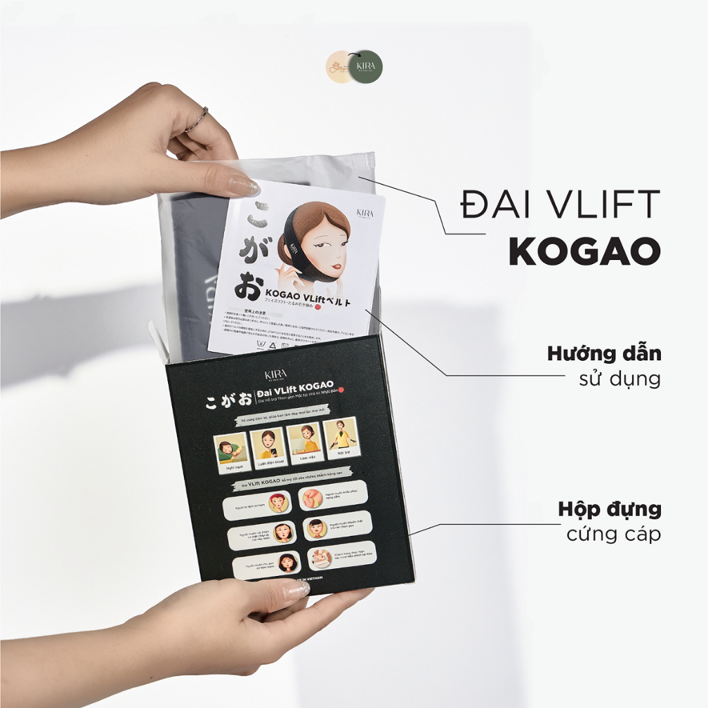 Đai Nâng cơ mặt Kira Vlift Kogao - Hỗ trợ thon gọn mặt tại nhà từ Nhật Bản