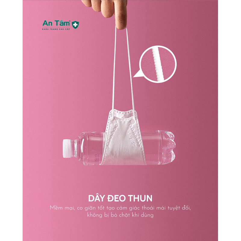 KF94 4D MASK - Thùng  300 Khẩu Trang Y Tế 4D chính hãng An Tâm 4 lớp chống mờ kính không lem son môi