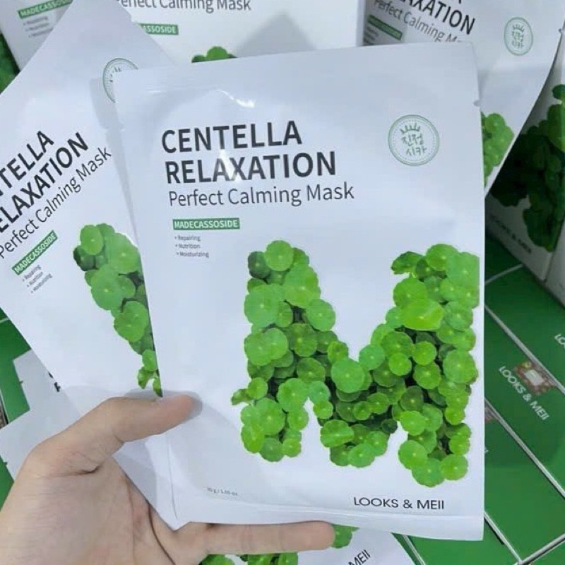 Mặt nạ rau má Looks & Mell centella Relaxation Perfect Calming Mask