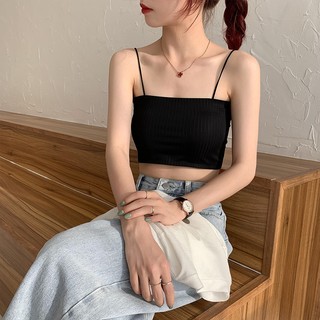 Áo quây dáng ống trơn 2 dây đen trắng form ôm chất thun tăm mềm bra nửa người cho nữ basic DELIZ