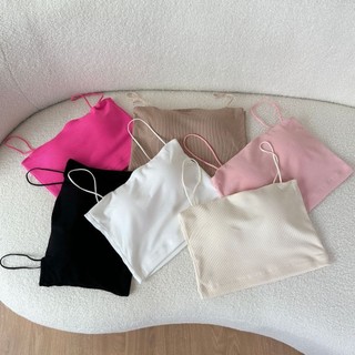 Áo quây dáng ống trơn 2 dây đen trắng form ôm chất thun tăm mềm bra nửa người cho nữ basic DELIZ