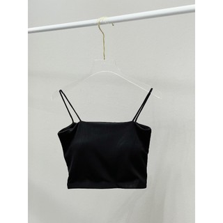 Áo quây dáng ống trơn 2 dây đen trắng form ôm chất thun tăm mềm bra nửa người cho nữ basic DELIZ