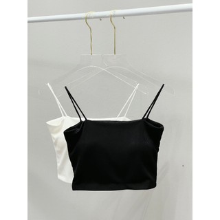 Áo quây dáng ống trơn 2 dây đen trắng form ôm chất thun tăm mềm bra nửa người cho nữ basic DELIZ