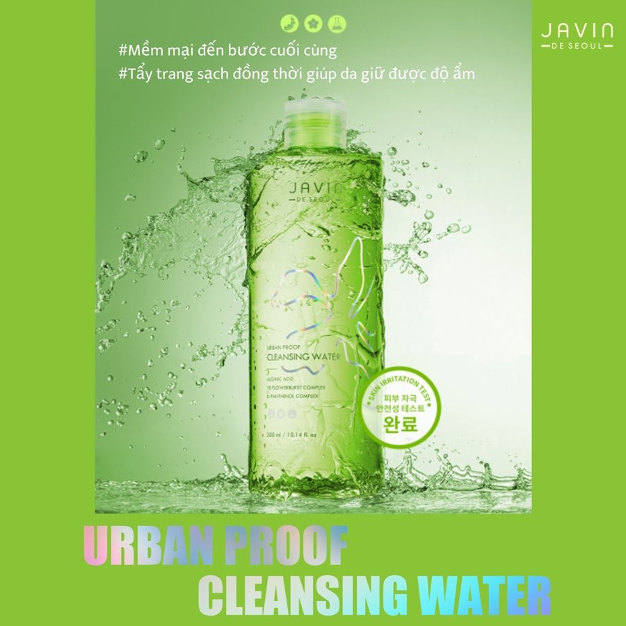 Nước tẩy trang Hàn Quốc Javin De Seoul Cleansing Water giúp làm sạch, dưỡng ẩm da 300ml