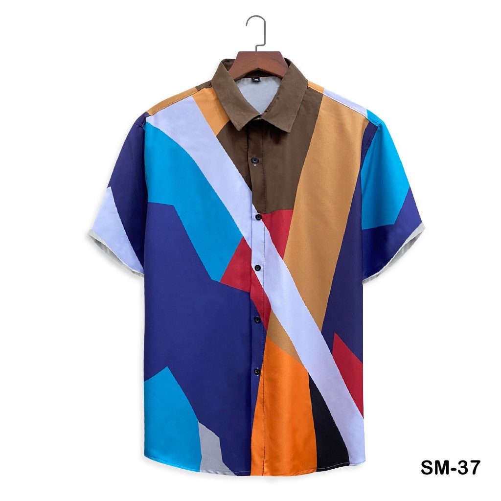 áo SƠ MI  SM-37 Họa Tiết Thời trang Unisex, vải lụa thấm hút, thoáng mát, không nhăn
