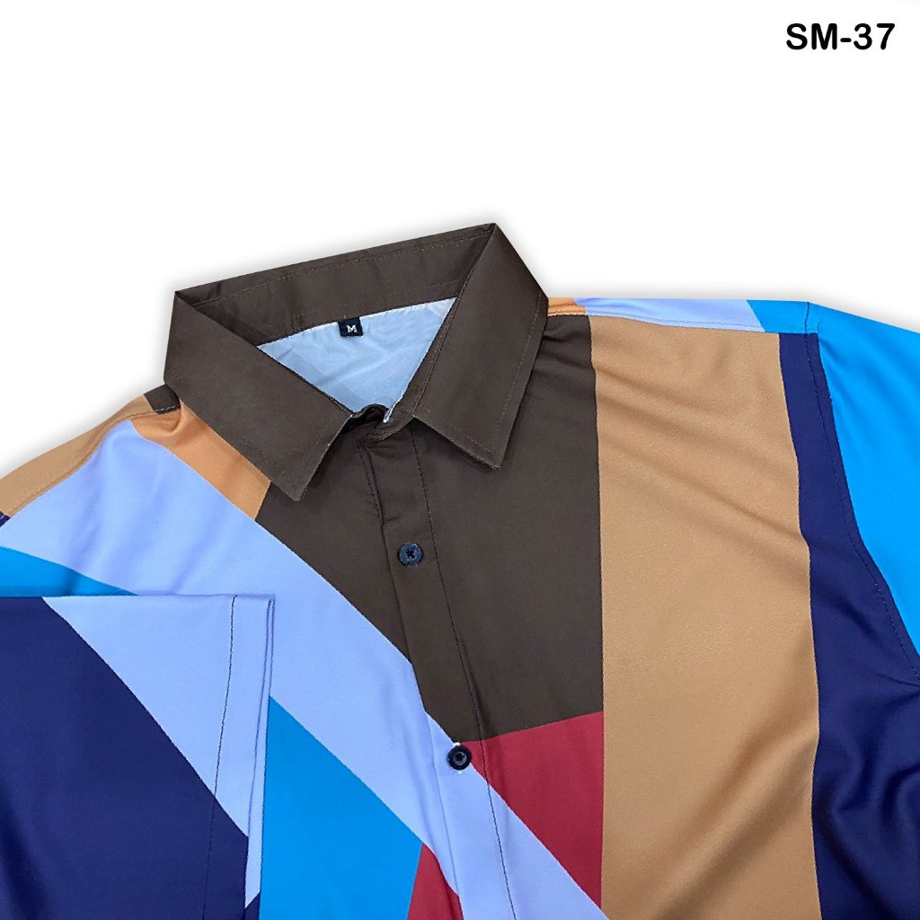 áo SƠ MI  SM-37 Họa Tiết Thời trang Unisex, vải lụa thấm hút, thoáng mát, không nhăn