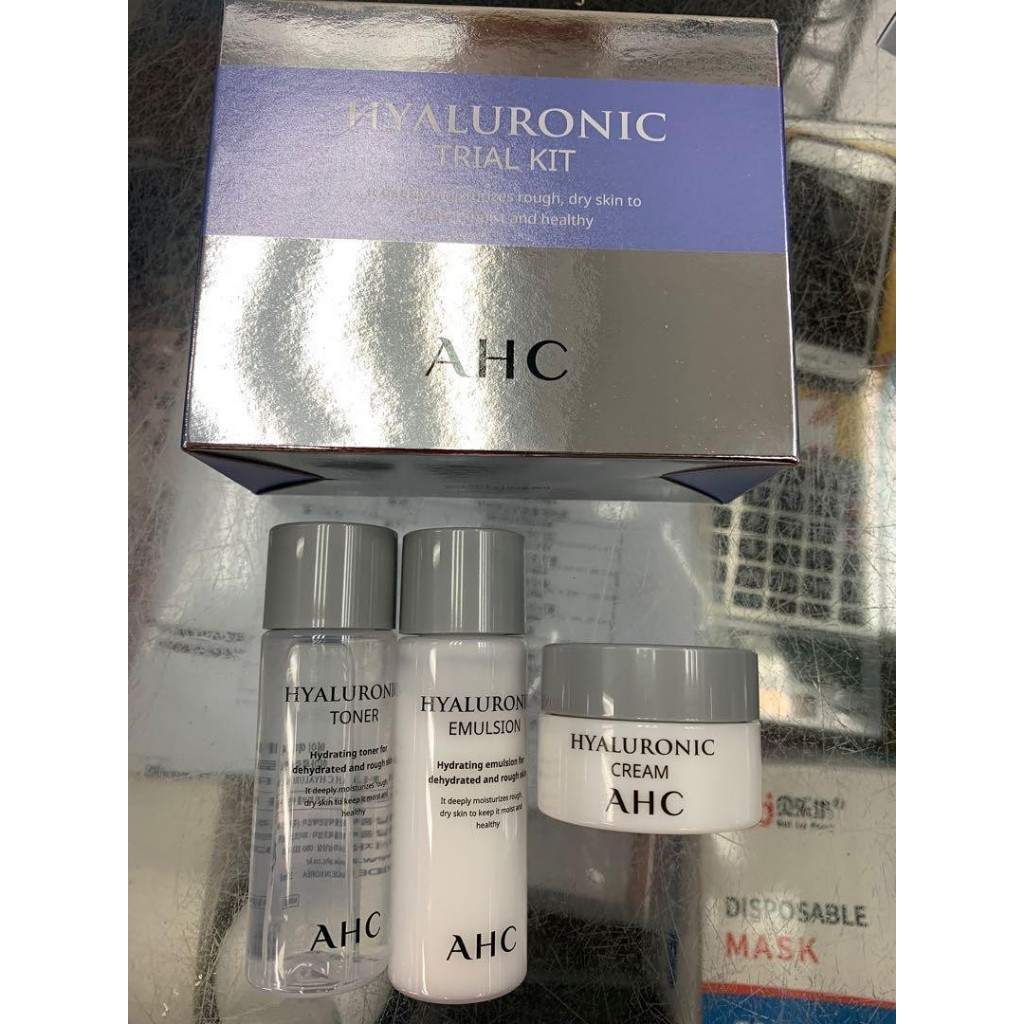 Bộ sản phẩm dưỡng da AHC Hyaluronic 3pcs Kit (Toner 30mL + Lotion 30mL ...