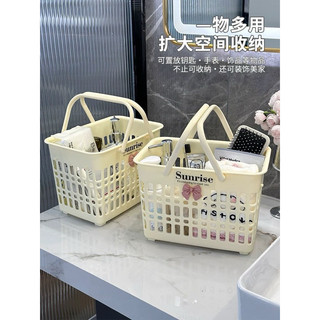 Giỏ đựng đồ nhà tắm hình chữ nhật cỡ lớn có tay xách kèm phụ kiện nơ