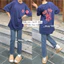 Quần jeans ống đứng nữ màu xanh lạ Yến Tee Shop , cạp 1 cúc dễ mặc #30009