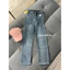 Quần jeans ống đứng nữ màu xanh lạ Yến Tee Shop , cạp 1 cúc dễ mặc #30009