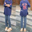 Quần jeans ống đứng nữ màu xanh lạ Yến Tee Shop , cạp 1 cúc dễ mặc #30009
