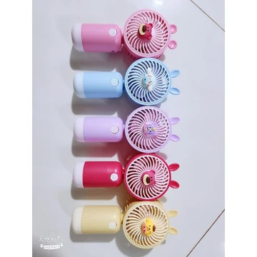Quạt Sạc Mini Cầm Tay Gấu Dâu JL8823, Quạt Sạc Tích Điện