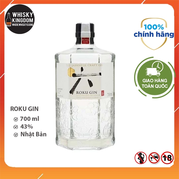 GIN ROKU 700ml gin nguyên liệu pha chế từ Nhật Bản | Shopee Việt Nam