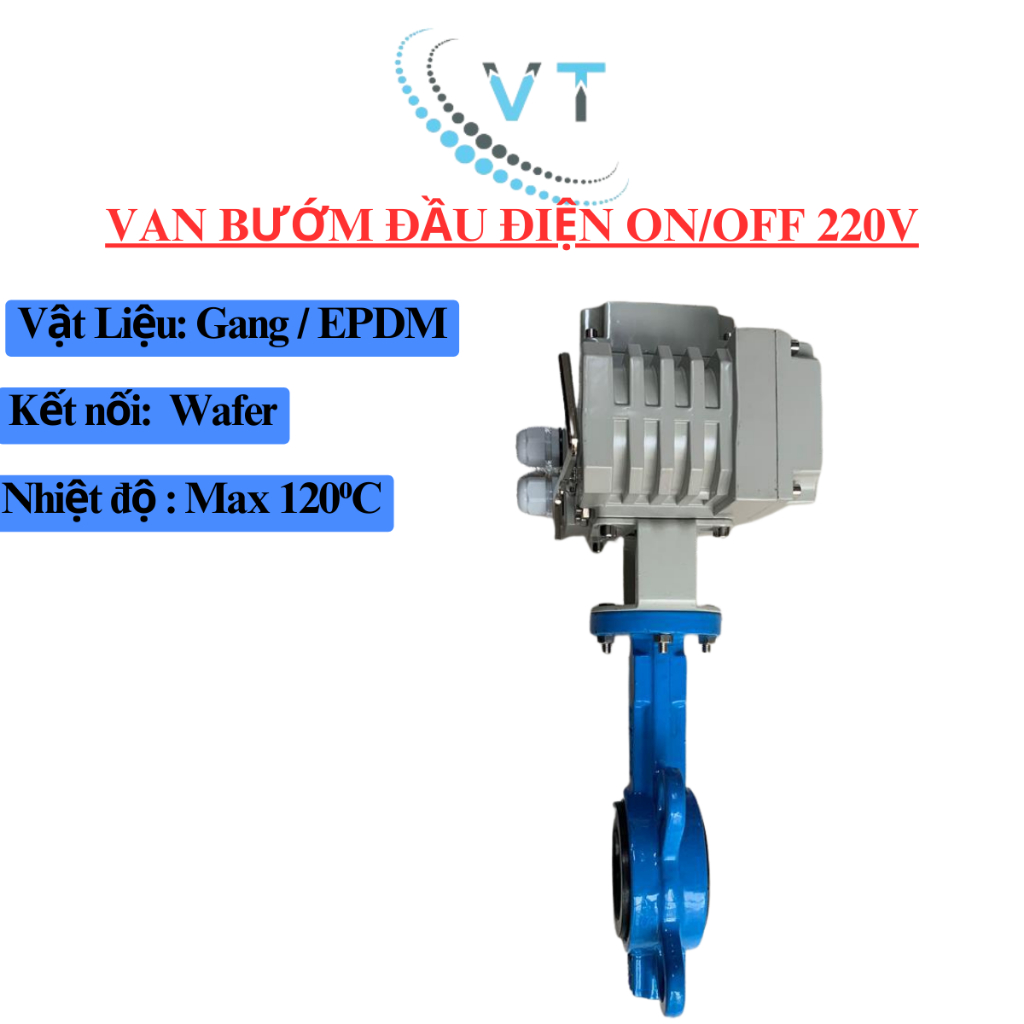 VAN BƯỚM ĐẦU ĐIỆN ON/OFF 220V