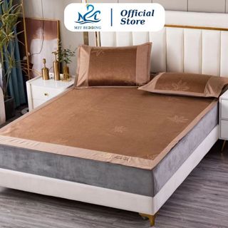 Chiếu mây lụa cao cấp M2T BEDDING mềm, mịn, mát, tặng kèm 2 vỏ gối nằm