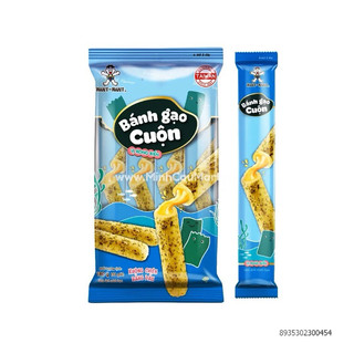 Bánh gạo cuộn 3 vị phô mai rong biển trứng muối want want túi 180g