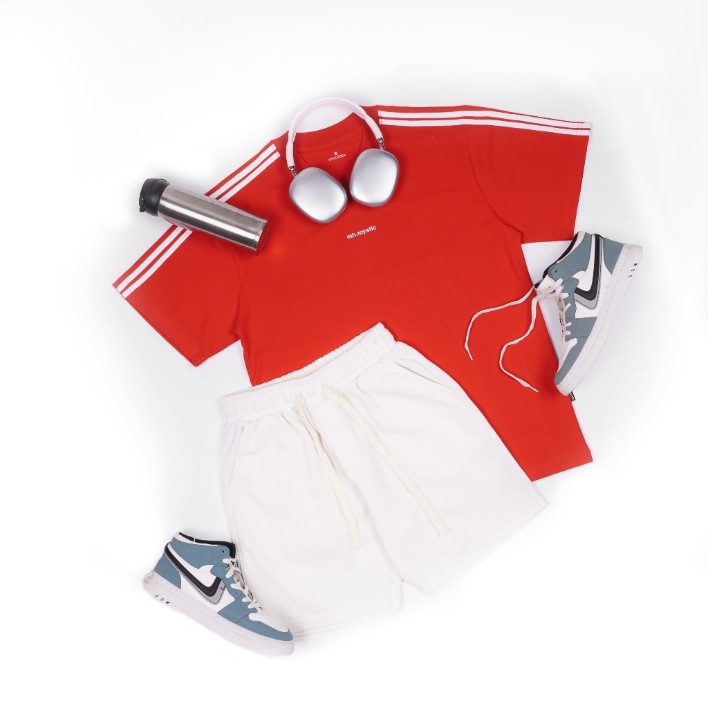 Bộ Quần Áo Hè Thun Nam/Nữ Áo Tay Ngắn Cổ Tròn Phối Quần Short thun Basic _MHASQ001